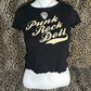 (XS)”punk rock doll” baby tee