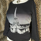(L) early 2000s sparkly eiffel tower long sleeve