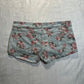 (SZ 5)2014 tumblr styled floral light wash denim shorts