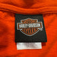 (L)bedazzled wings orange harley davidson top