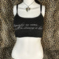 (S) “remember my name, you’ll be screaming it later” tank top