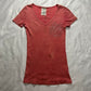 bedazzled vocal cross angel wings top