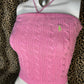 (XS)RARE early 2000s ralph lauren pink + green tube top/halter
