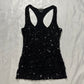 2000s black sparkly wet seal tank top