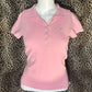 (M)pink & green polo shirt