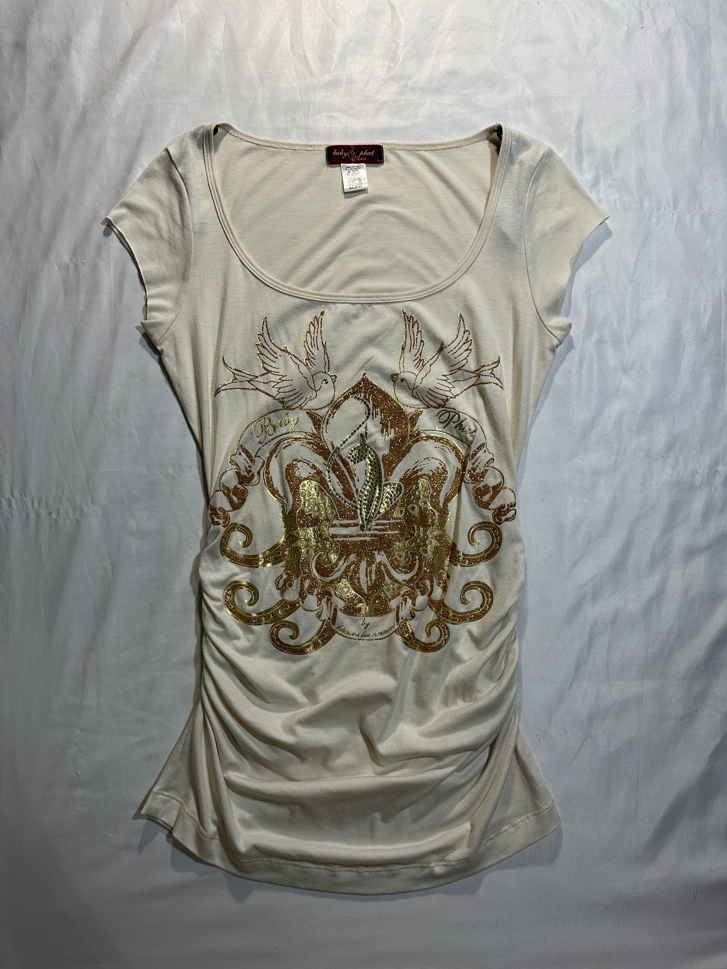(XL)crème baby phat y2k top