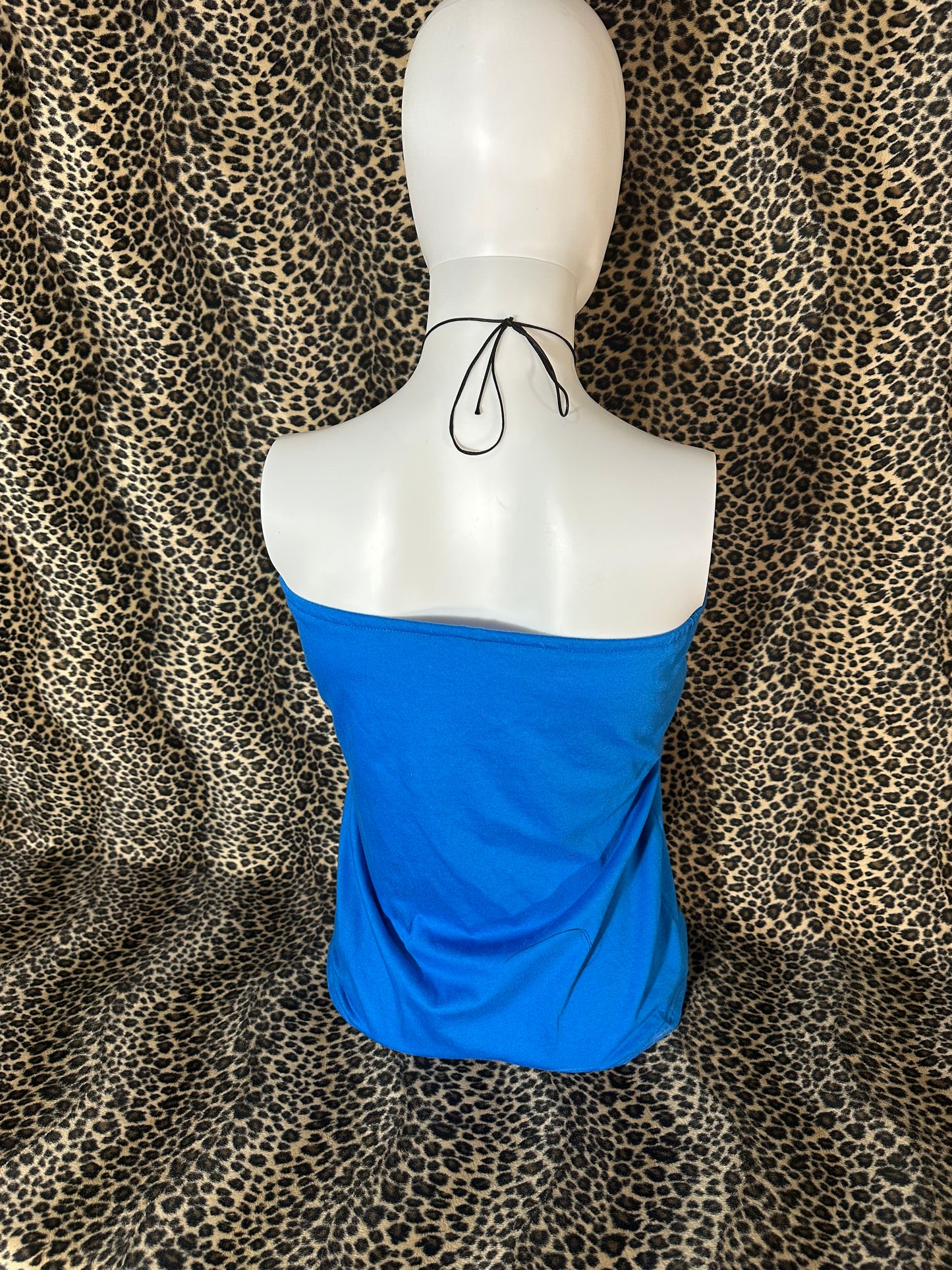 (M-L)reworked bedazzled cross tube top