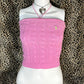 (XS)RARE early 2000s ralph lauren pink + green tube top/halter